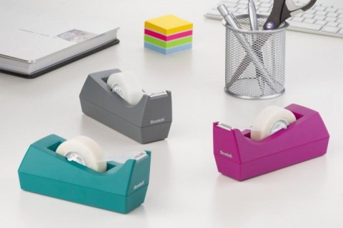 Dyspenser do taśm SCOTCH_ (C-38-M), w zestawie taśma Magic 19mmx8,9m, fioletowy