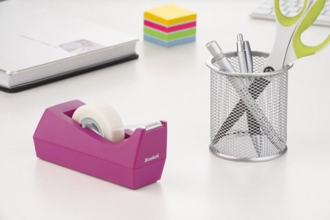 Dyspenser do taśm SCOTCH_ (C-38-M), w zestawie taśma Magic 19mmx8,9m, fioletowy