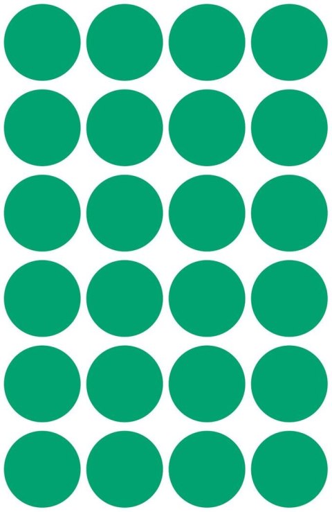 Kółka do zaznaczania kolorowe, 96 etyk./op., Q18 mm, zielone Avery Zweckform, 3006