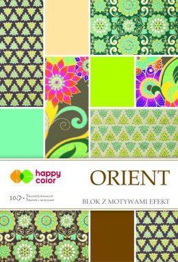 Blok effect ORIENT, 20x29cm, 170-220g/m2, 10 ark, 5 motyw., Happy Color HA 7717 2029-OR
