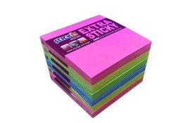 Notes samoprzylepny EXTRA STICKY 76x76mm 4 kol.neon/90 kart. 6szt. Stickin 21679