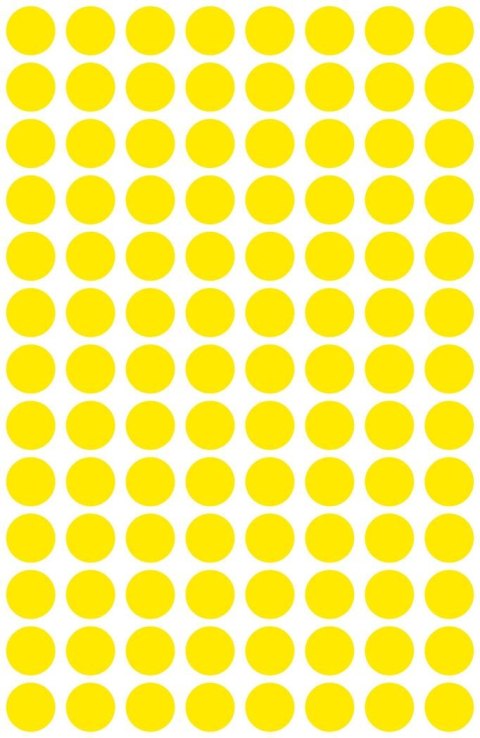 Kółka do zaznaczania kolorowe, 416 etyk./op., Q8 mm, żółte Avery Zweckform, 3013