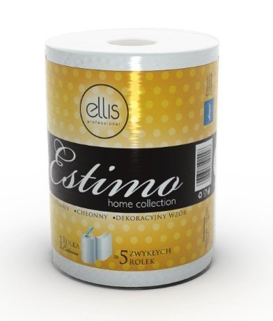 Ręcznik w roli ESTIMO PROFESSIONAL R50/2 50m 2warstwy celuloza 250 listków ELLIS 2998