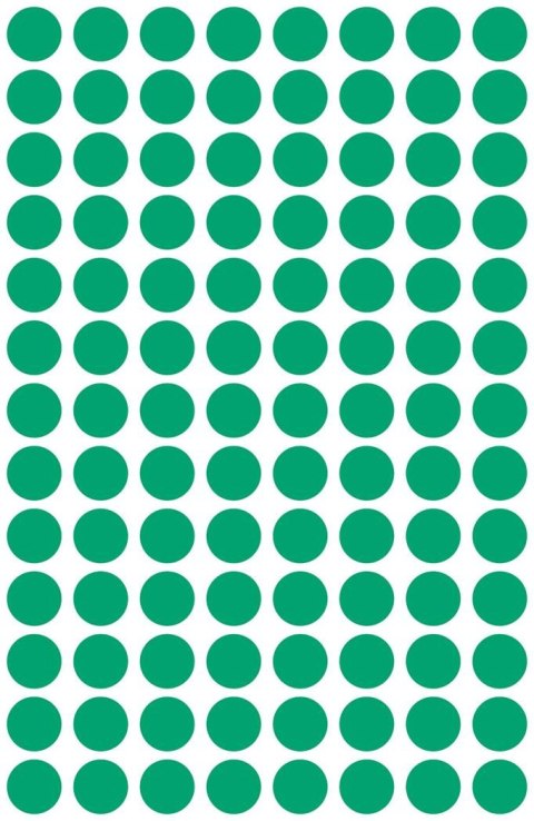 Kółka do zaznaczania zielone 3012 Q8 4ark. trwałe, Avery Zweckform