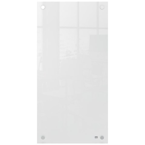 Mała podłużna szklana tablica suchościeralna Nobo Home 300x600mm, biała 1915603