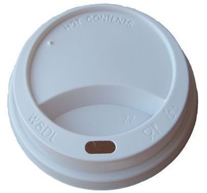 Pokrywka 80mm PS biała op.100szt. LOCK do kubków 250ml TnP 30285