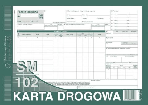 Karta drogowa A4, 80 kartek numerowana offset, 10-801-1N DOTTS