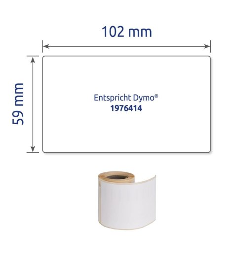 Etykiety Heavy Duty A1976414 59 x 102 50 et. w rolce do termodruku, poliestrowe, trwałe, białe, Avery Zweckform