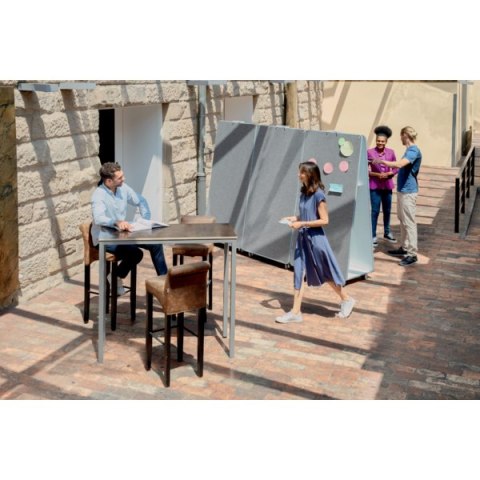 Tablica podwójna suchościeralna do systemu mobilnego Move&Meet, wykończenie czarne Nobo 1915564