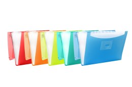 Teczka harmonijkowa Urban A4+ 8 przegródek przejrzysty (10szt.) mix 400147019 OXFORD