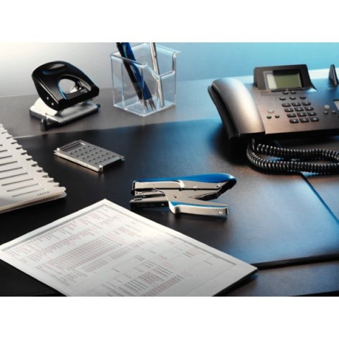 Zszywacz nożycowy metaliczny niebieski (No 10) 15 kartek 55450033 LEITZ