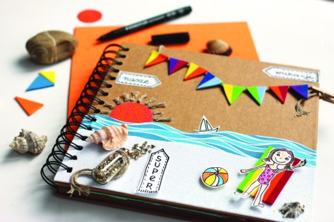 Album na spirali, 30x30cm, 30 ark, brązowe eco, 180g/m2, Happy Color HA 7631 3030-NE30