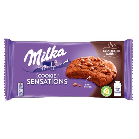 Ciastka MILKA SENSATION SOFT INSIDE CHOCO 156g kakaowe (ciemne)