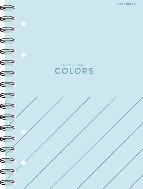 Kołozeszyt A4 TOP COLORS MIX 2 spirale 80k 70g kratka 400169233 TOP 2000