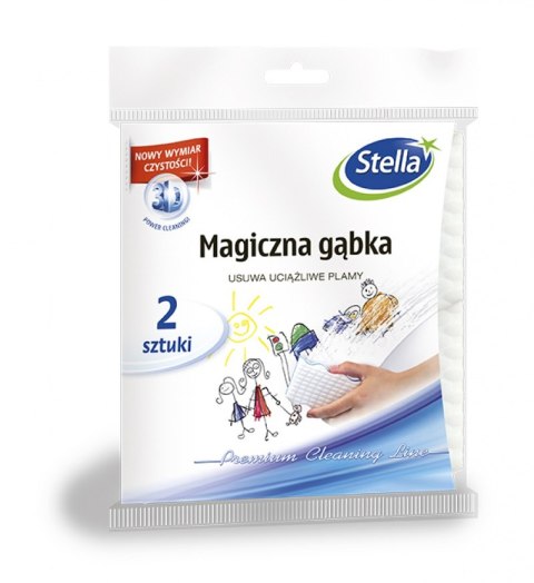 Magiczna gąbka STELLA do usuwania plam biało-niebieska 2szt. 22151
