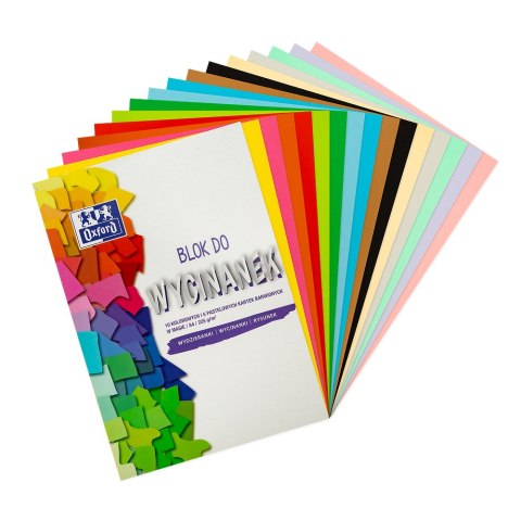 Blok papierów kolorowych i wycinanka OXFORD A4 10+5K 100G 400166084