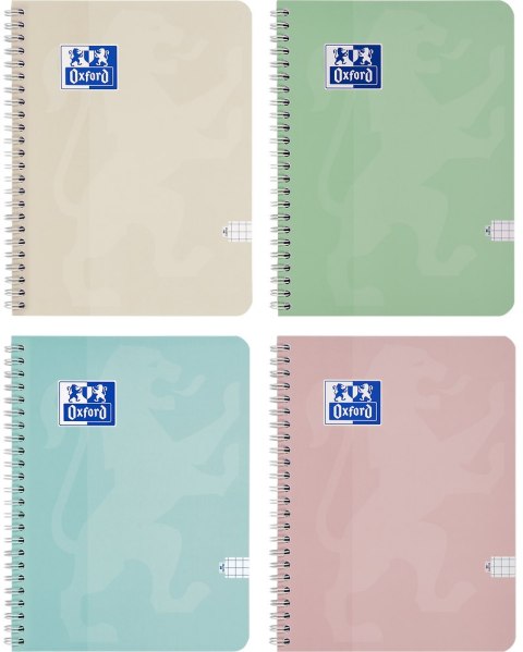 Kołozeszyt Oxford Touch Pastelowy A4 80 kartek mix 5 kolorów 400175356