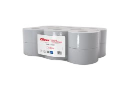 Papier toaletowy CLIVER jumbo 130/1 makulatura szary (opak 12 szt.) 6231