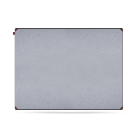 Tablica filcowa MemoBe idea EDGE ALL BLACK, powierzchnia popielata, rama aluminiowa czarna, 120x90 cm MITF120090.81.61.51