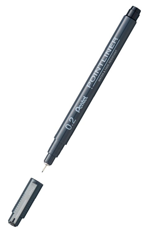 Cienkopis kalibrowany POINTLINER czarny S20P-2A 0,2mm PENTEL
