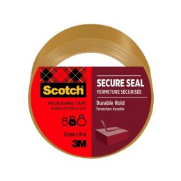 Scotch_ Secure Seal, taśma pakowa, brązowa, 50 mm x 50 m, 1 rolka/opakowanie BARDZO MOCNA, kauczukowa 7100300848