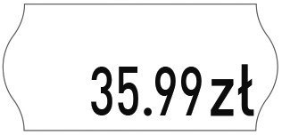 Etykiety cenowe w rolce do metkownicy jednorzędowej Meto, 26x12 mm, białe opakowanie 6 rolek M30014339