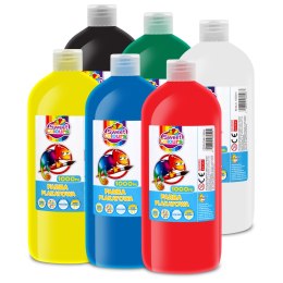 Zestaw 6 farb plakatowych w butelkach 1000ml mix Sweet Colours 60560 OTOCKI