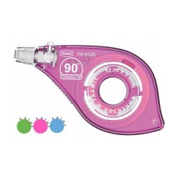 Korektor w taśmie, przekręcana końcówka, 12m , 5mm, biały TO-0125 Toma