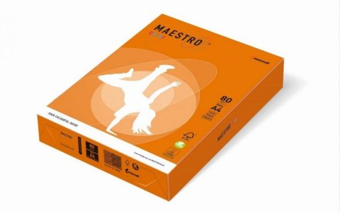 Papier xero MAESTRO COLOR A4 80g MO15 mandarynkowy
