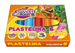 Plastelina 6 kolorów fluo Sweet Colours 01525 KOMA-PLAST