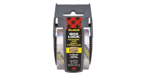 Taśma pakowa Scotch® Box Lock™, transparentna, 48mm x 20.3m , 1 rolka/opakowanie w ręcznym podajniku 7100263095