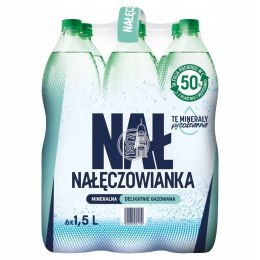 Woda NAŁĘCZOWIANKA mocniejszy gaz 1.0L butelka PET zgrzewka 6 szt.