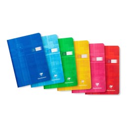 Zeszyt A5 16 kartek, linia podwójna kolorowa, papier 90g, mix kolorów CLAIREFONTAINE 63529AMXC