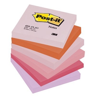 Blocz.76x76 p.RADOSNA 654FLJO 6szt.POST-IT 3M FT510283458
