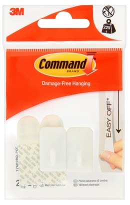 Hak wielokrotnego użytku COMMAND_ Basic (17502DB-CEE), z metalowym uchwytem, mały, biały