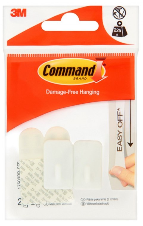 Hak wielokrotnego użytku COMMAND_ Basic (17502DB-CEE), z metalowym uchwytem, mały, biały
