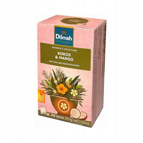 Herbata DILMAH kokos i mango 20t ziołowo-owocowa
