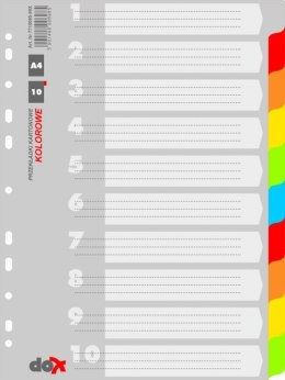 Przekładki kart.DOX A4 kolor 7710095-99X DONAU