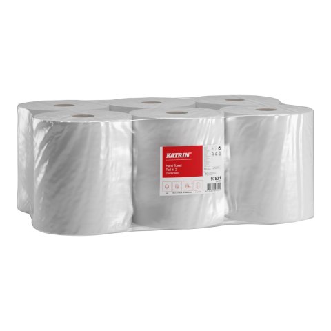 Ręczniki w roli białe KATRIN M2 150metrów, 97531, opakowanie: 6 rolek