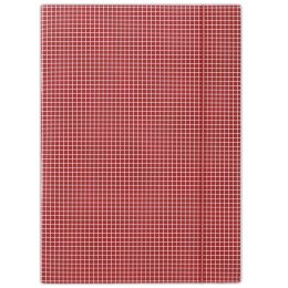 Teczka z gumką w kratę czerw. FEP04