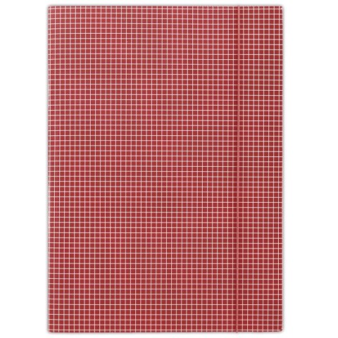 Teczka z gumką w kratę czerw. FEP04