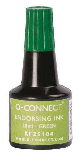 Tusz do pieczątek , 28ml, zielony, typu Q-CONNECT KF25104