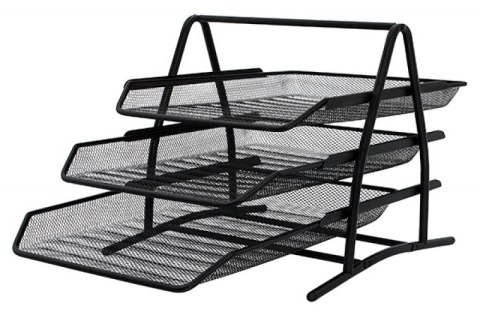 Zestaw 3 szuflad matal siatka czarny KF00823 Q-CONNECT 278X275X350