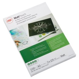 Folia do laminacji Matt, A3, 125 mic, matowa, 3747235, GBC