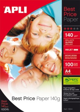 Papier FOTO A4 140g(100AP11804 do d.atram.BEST PRICE błysk