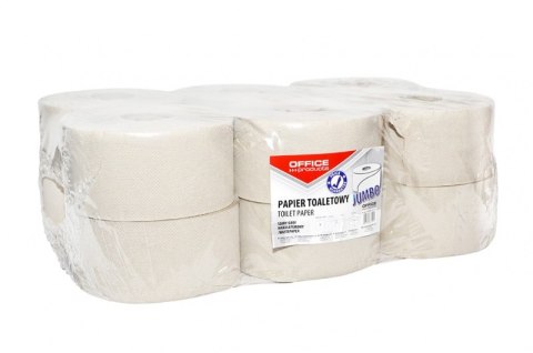 Papier toaletowy makulaturowy Jumbo, 1-warstwowy, 120m, 12szt., szary, typu OFFICE PRODUCTS 22046159-10
