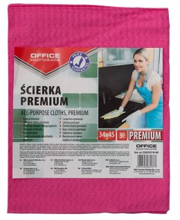Ścierka premium , wiskoza 80%, gr. 65g/mkg, 34x45cm, 3szt., mix kolorów, typu OFFICE PRODUCTS 22035219-99