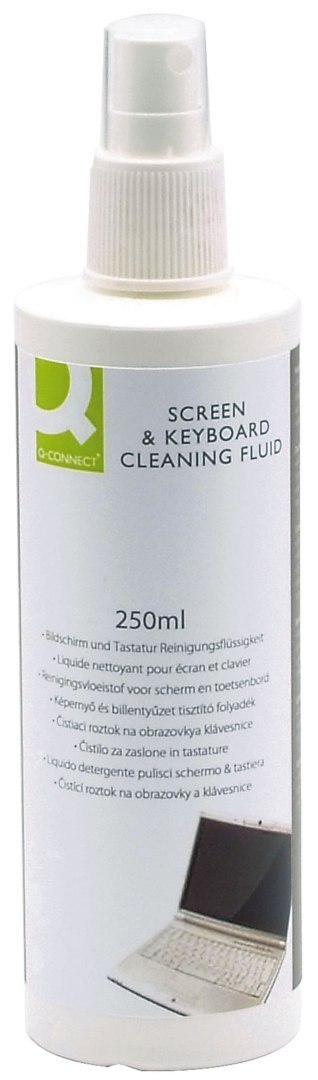 Spray do czyszczenia ekranów TFT/LCD/LED i klawiatur , 250ml, typu Q-CONNECT KF04502A