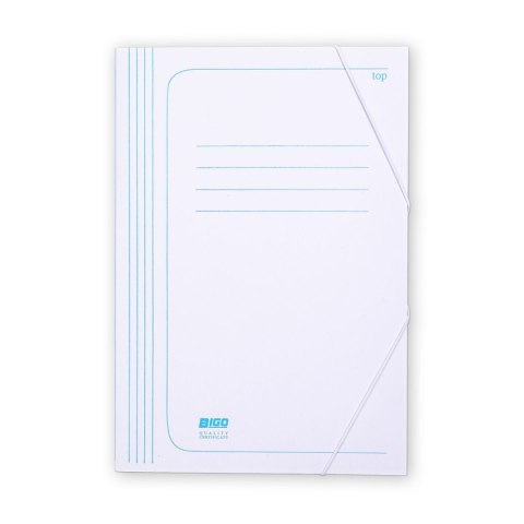 Teczka na gumkę biała A4 biały 320-350g [mm:] 320x220 Bigo (25 sztuk) (0006) 16377