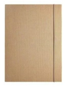 Teczka szkolna z gumką A4 EKO kraft KRESKA grzbiet 1cm